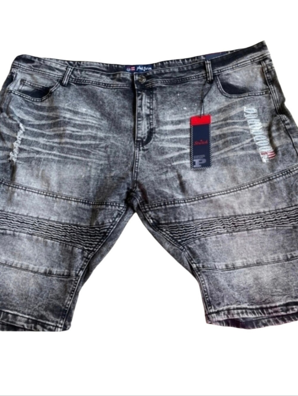 NWT Phat Farm Mens Size 46 Black/Gray Shorts